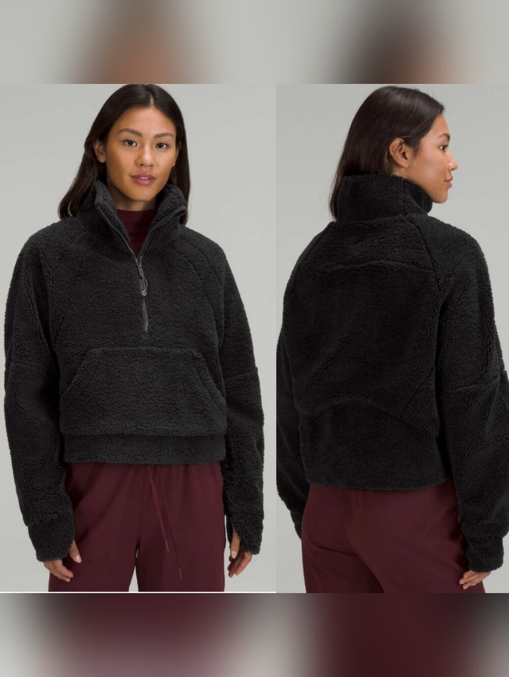 Lululemon | Scuba Oversized Black Funnel Neck Fleece